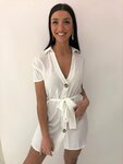 White Button Blouse