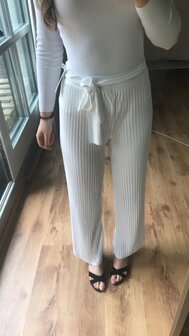 White Pliss&eacute; Pants