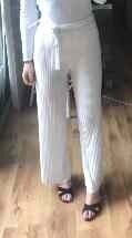 White Pliss&eacute; Pants