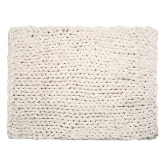 Chunky Knit Blanket Beige