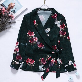 Flower Wrap Blouse