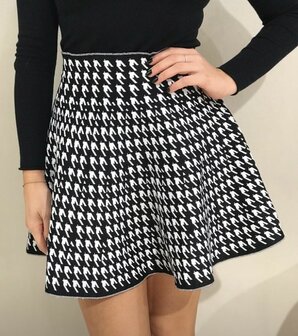 Pie de Poul&eacute; Skirt Black/White