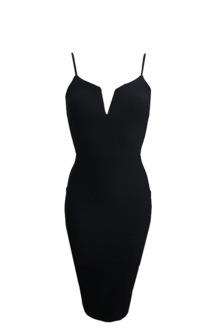 LuX V-Dress Black