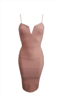 LuX V-Dress Pink