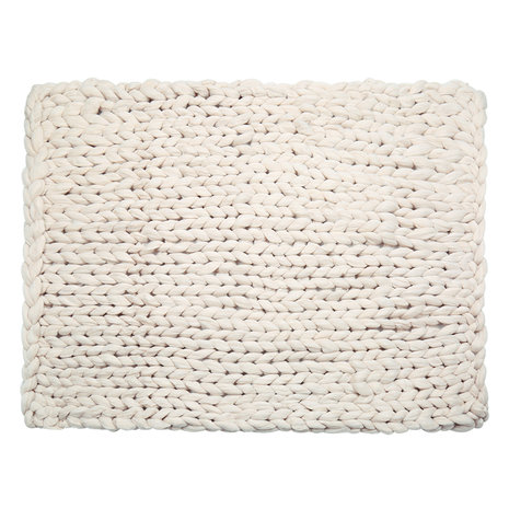 Chunky Knit Blanket Beige