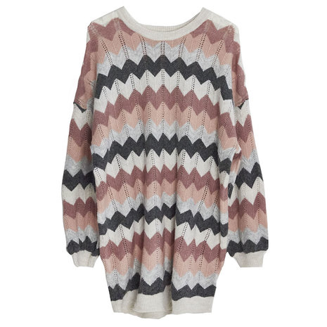 Sweaterdress Pink-Grey