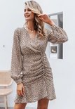 Cheetah Dots Dress Beige
