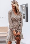 Cheetah Dots Dress Beige