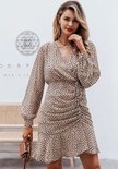 Cheetah Dots Dress Beige