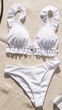 ZAZA Ruffle Bikini White