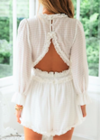 Ruffle Jumpsuit White