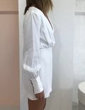 Milona Button Dress White