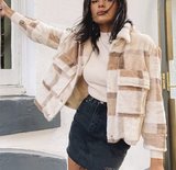 Quintin Fluff Checkered Coat