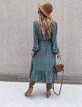 Dots Maxi Dress Petrol
