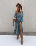 Dots Maxi Dress Petrol