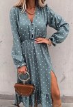 Dots Maxi Dress Petrol