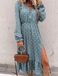 Dots Maxi Dress Petrol