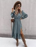 Dots Maxi Dress Petrol