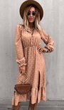 Dots Maxi Dress Beige/Pink