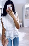 Broderie Open Back Top White