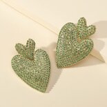 Heart Earrings Green