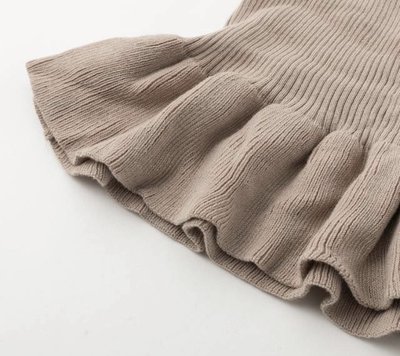NHS Ruffle Top Beige
