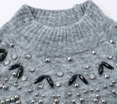 NHS Crystal Sweater Grey