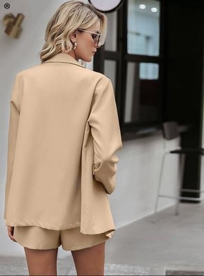 NHS Blazer Pants Set Beige