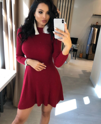 NHS Mlliy Dress Bordeaux