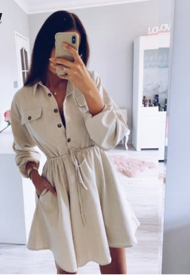 NHS Linnen Dress White