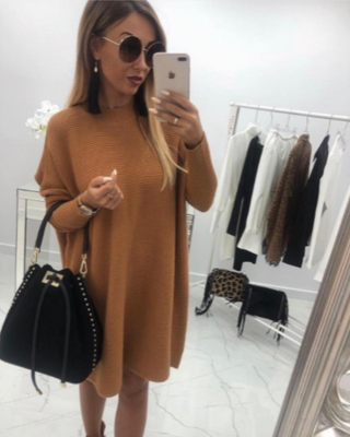 NHS Sweaterdress Cognac