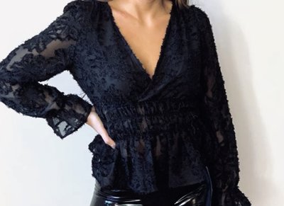Lace Blouse Black