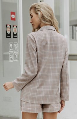 NHS Checkered Blazer Pants Set