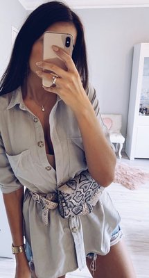 Waist Snake Bag Beige