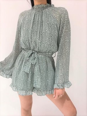 Leo Open Back Jumpsuit Green