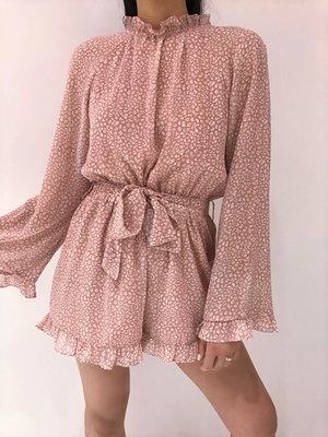 Leo Open Back Jumpsuit Pink