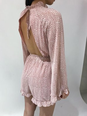Leo Open Back Jumpsuit Pink