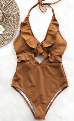 Ruffle Halter Swimsuit