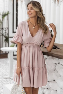 Flowy Open Back Dress Pink