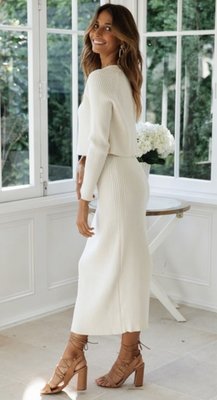 Livia Two Piece Set White