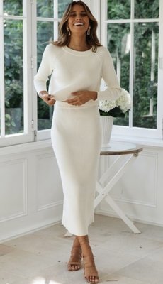 Livia Two Piece Set White