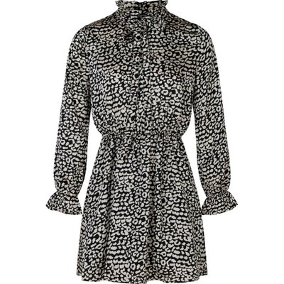 Mila Leopard Dress Black