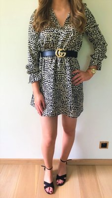 Mila Leopard Dress Black