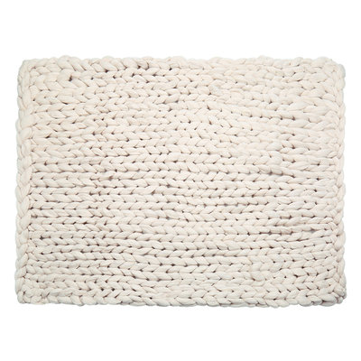Chunky Knit Blanket Beige