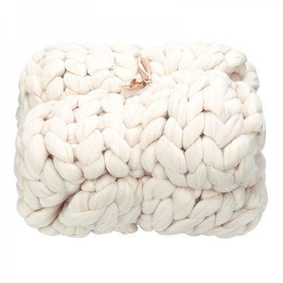 Chunky Knit Blanket Beige