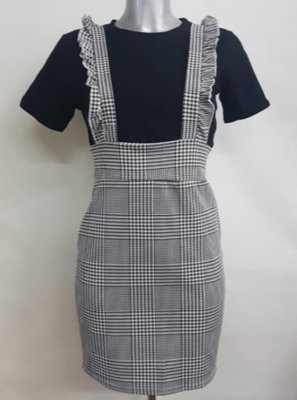 Checkered Ruffle Skirt