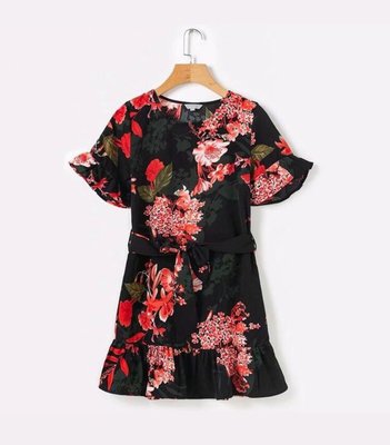 NHS Flower Dress Black