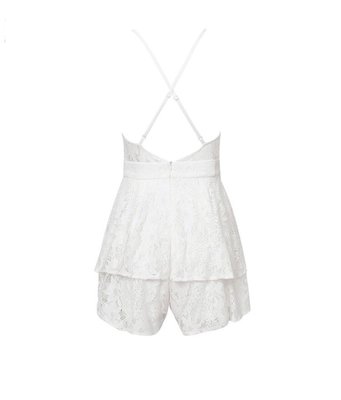 NHS Flower Lace Jumpsuit White