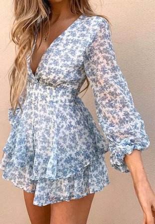 Flower Jumpsuit Blue