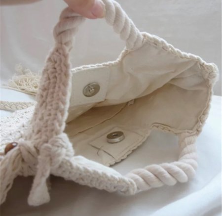 Fringe Knit Bag